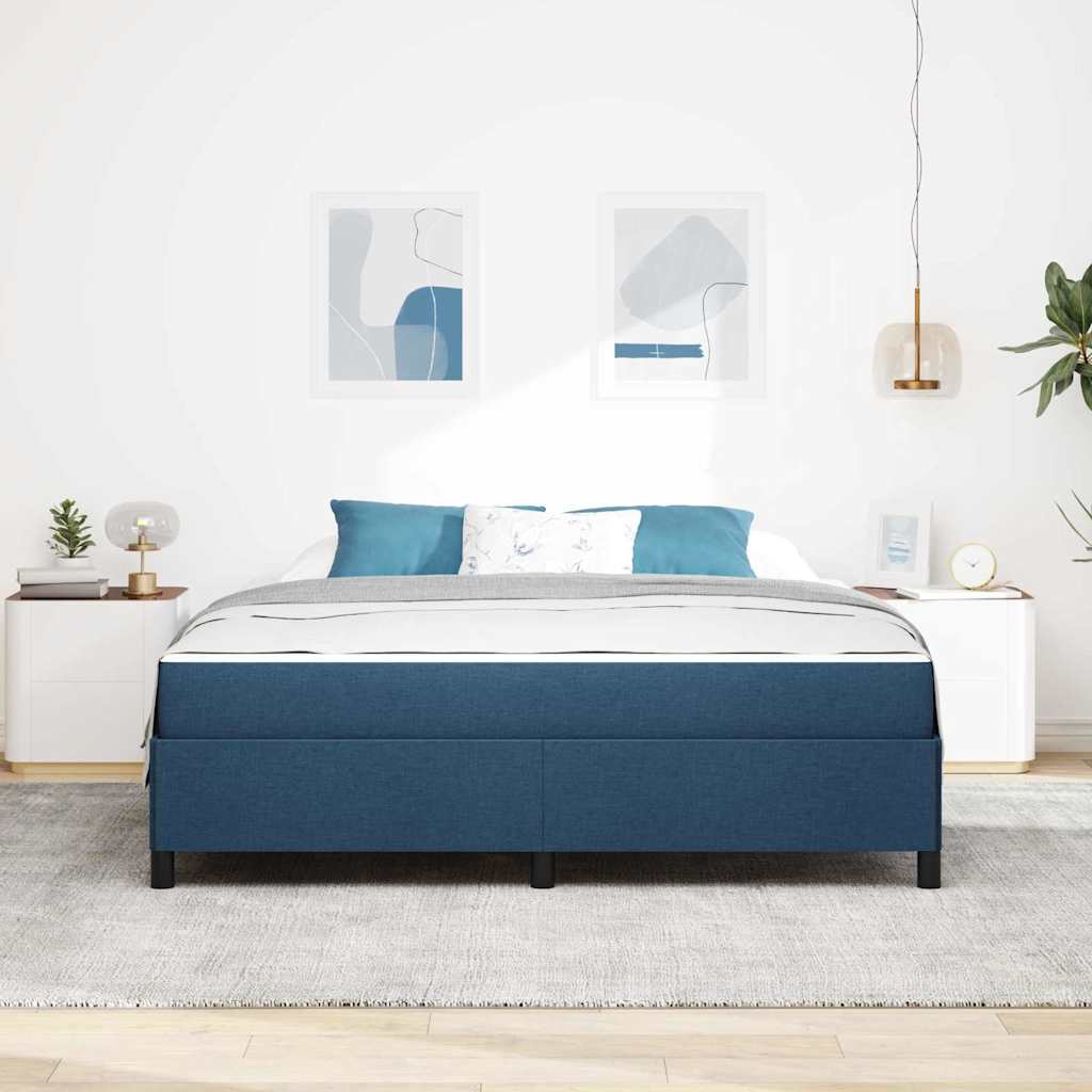 vidaXL Κρεβάτι με ελατήρια Μπλε 180 x 200 cm ύφασμα