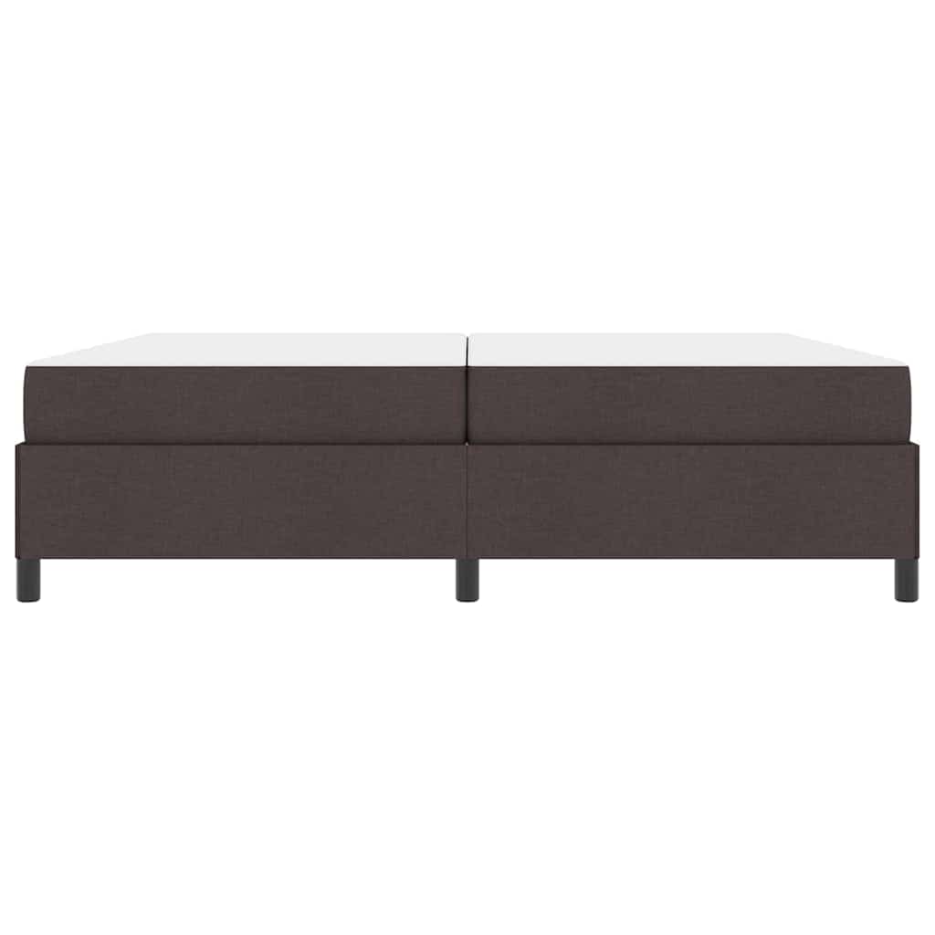 vidaXL Κρεβάτι με ελατήρια Σκούρο Καφέ 200 x 200 cm ύφασμα