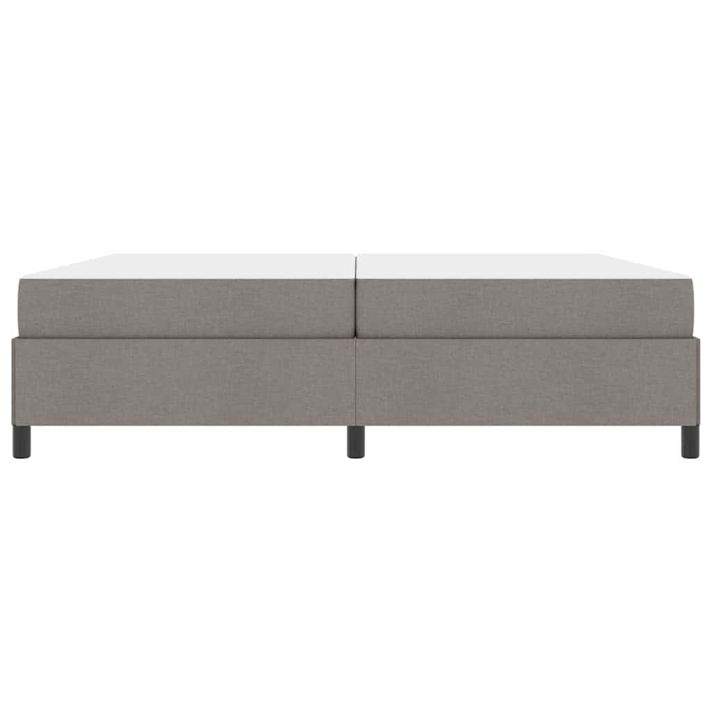 vidaXL Κρεβάτι με ελατήρια με στρώμα Taupe 200 x 200 cm ύφασμα