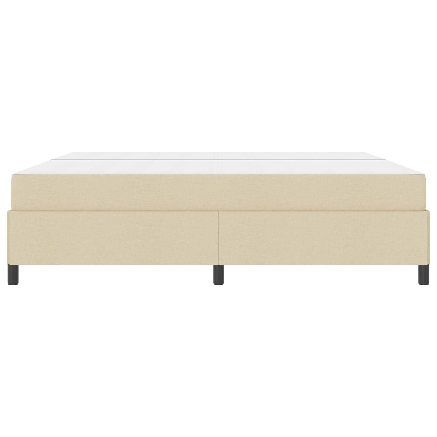 vidaXL Κρεβάτι με ελατήρια με στρώμα Κρεμ 200 x 200 cm ύφασμα
