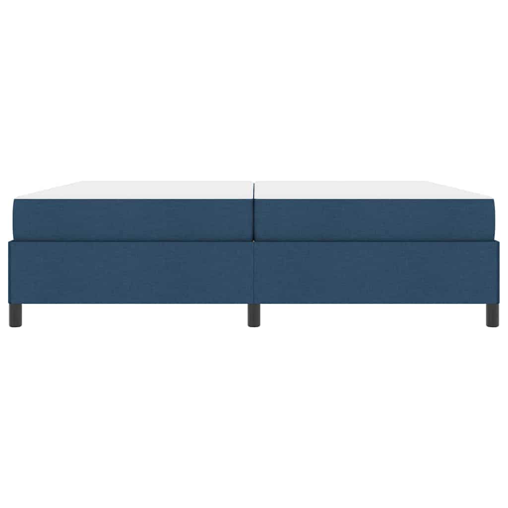 vidaXL Κρεβάτι με ελατήρια με στρώμα Μπλε 200 x 200 cm ύφασμα