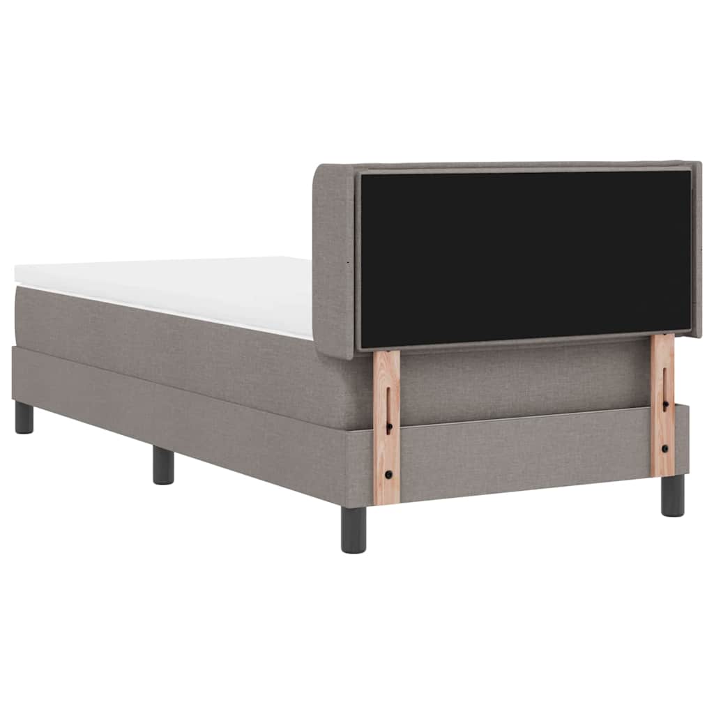 vidaXL Κρεβάτι με ελατήρια με κεφαλάρι Taupe 200 x 90 εκ. ύφασμα