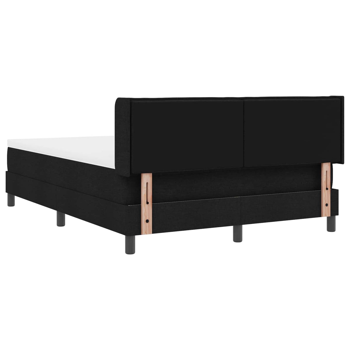 vidaXL Κρεβάτι με ελατήρια με κεφαλάρι Μαύρο 200 x 140 cm ύφασμα