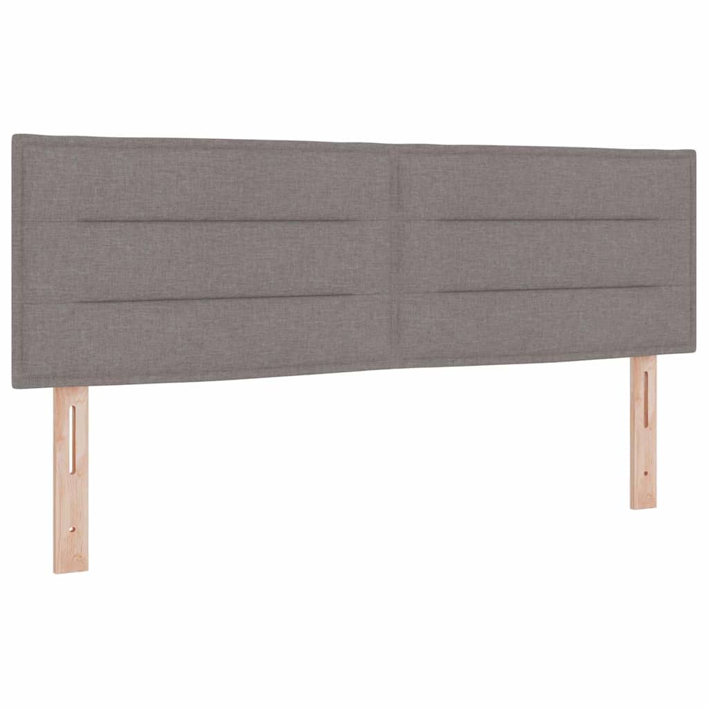 vidaXL Κρεβάτι με ελατήρια με κεφαλάρι Taupe 200 x 140 cm ύφασμα