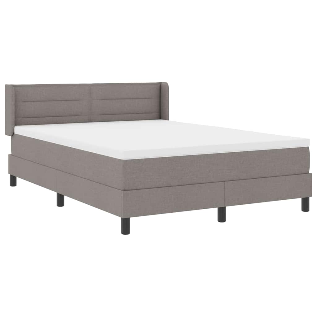 vidaXL Κρεβάτι με ελατήρια με κεφαλάρι Taupe 200 x 140 cm ύφασμα
