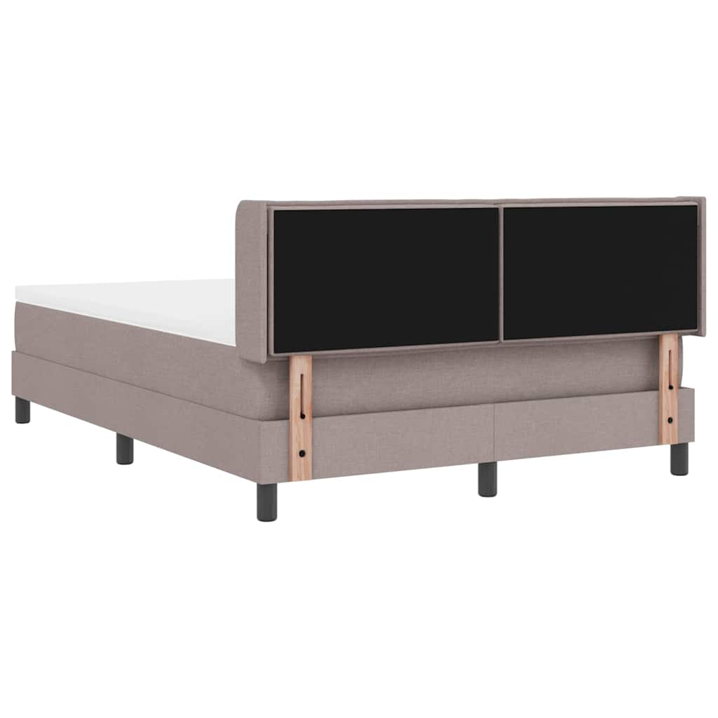 vidaXL Κρεβάτι με ελατήρια με κεφαλάρι Taupe 200 x 140 cm ύφασμα