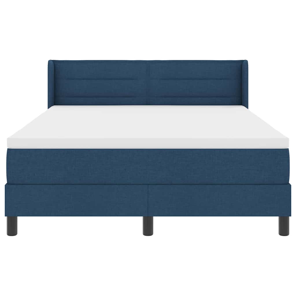 vidaXL Κρεβάτι με ελατήρια με κεφαλάρι Μπλε 200 x 140 cm ύφασμα