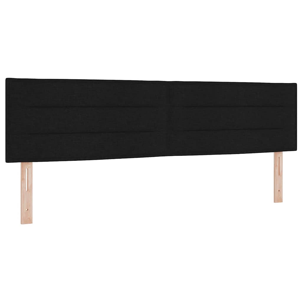 vidaXL Κρεβάτι με ελατήρια με στρώμα Μαύρο 200 x 180 cm ύφασμα