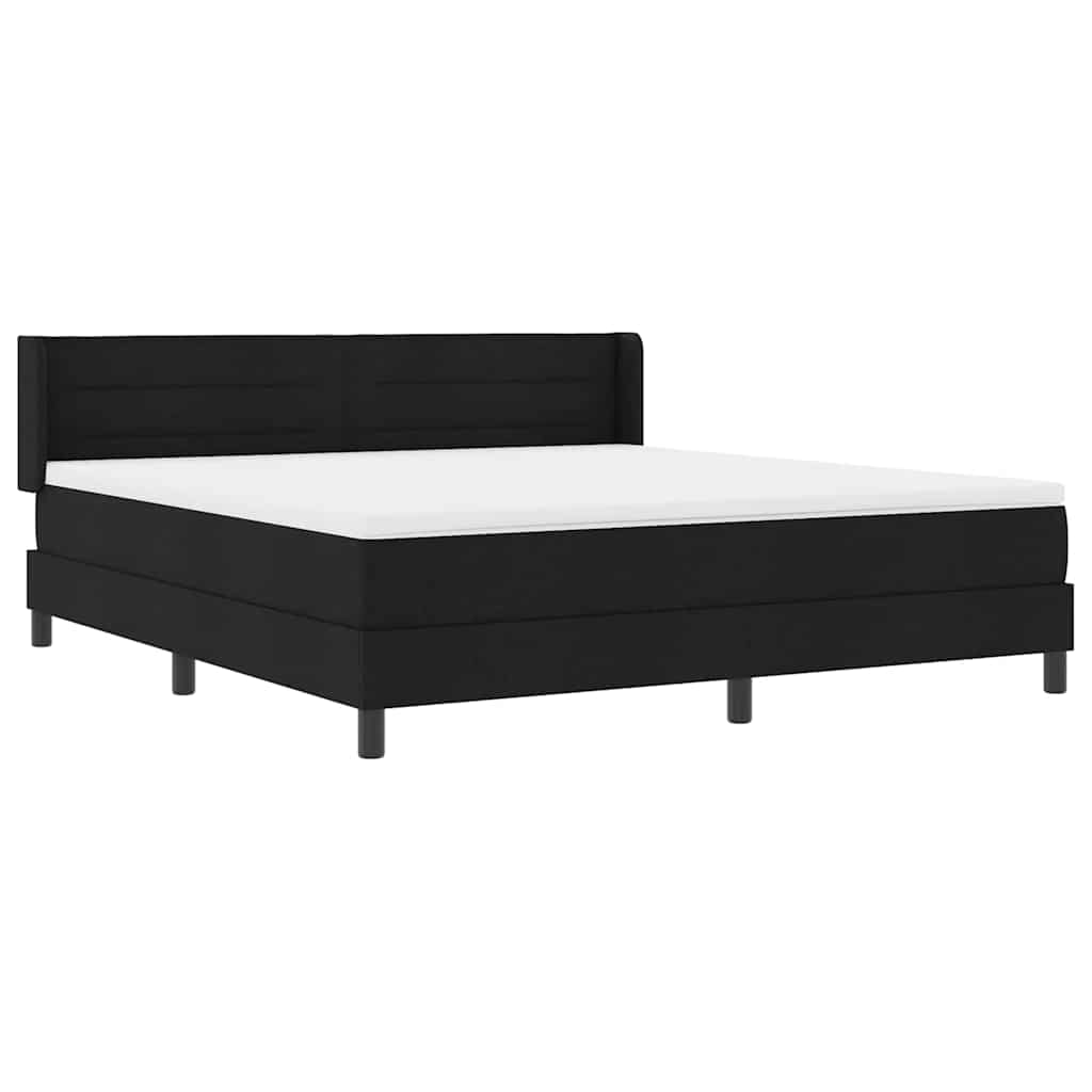 vidaXL Κρεβάτι με ελατήρια με στρώμα Μαύρο 200 x 180 cm ύφασμα