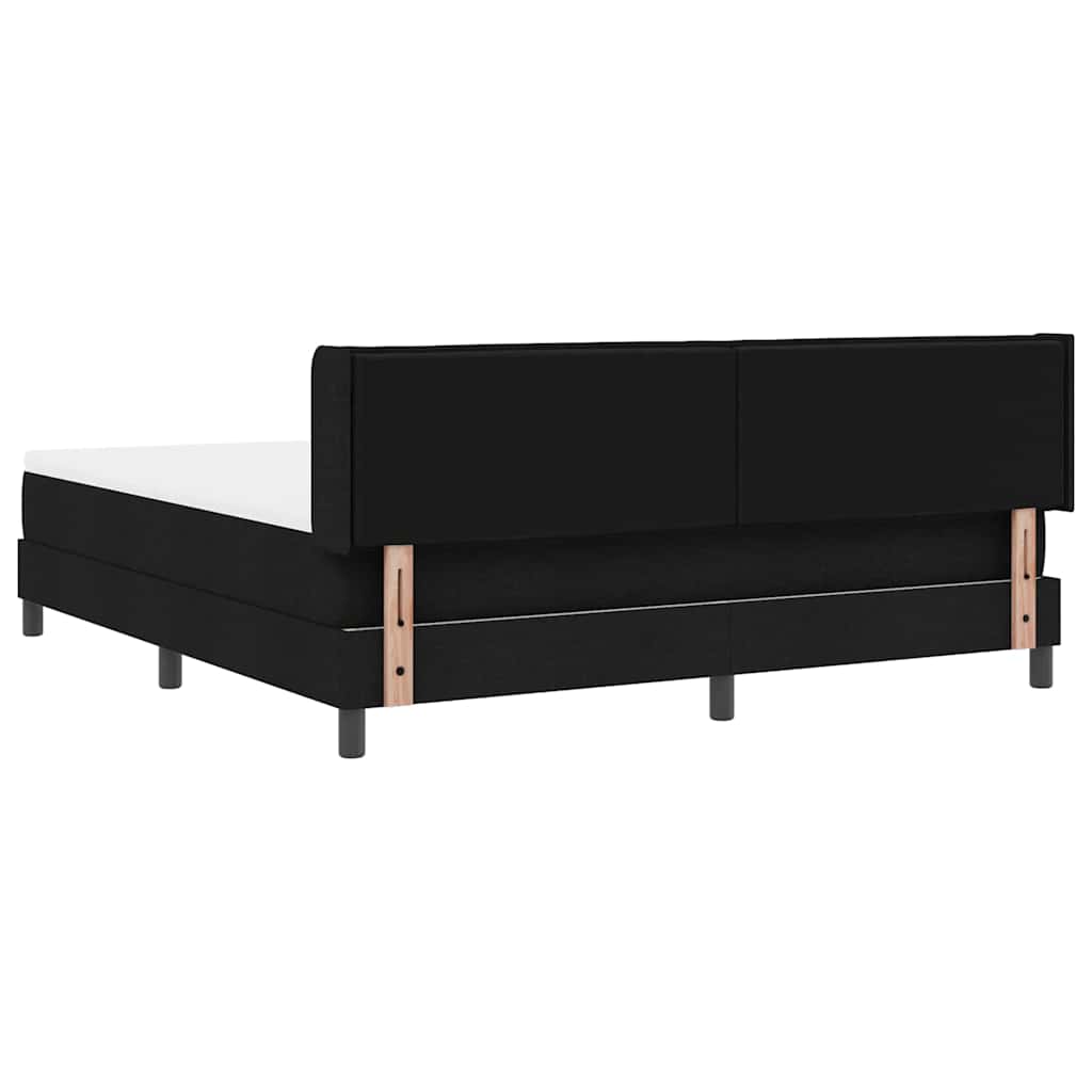 vidaXL Κρεβάτι με ελατήρια με στρώμα Μαύρο 200 x 180 cm ύφασμα