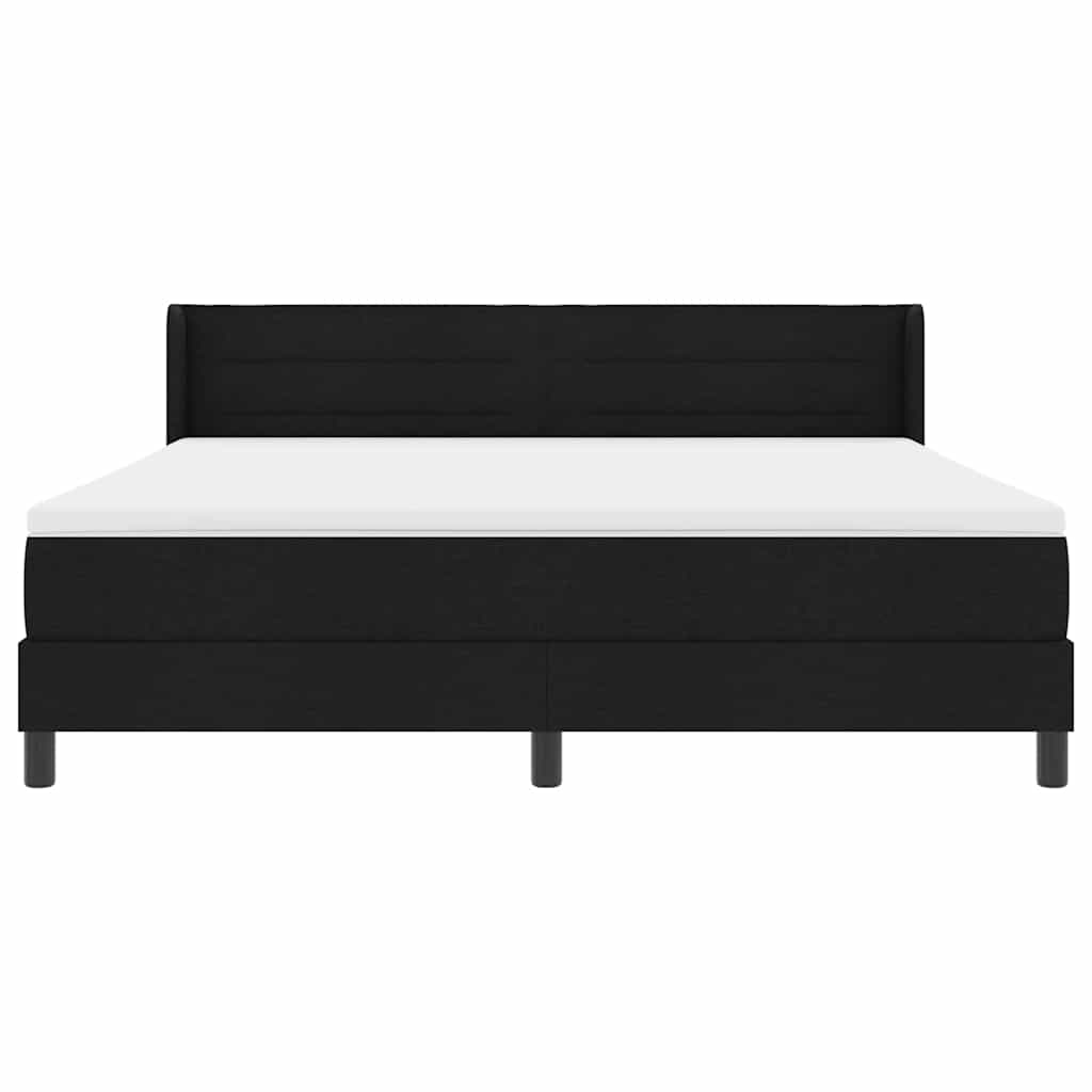 vidaXL Κρεβάτι με ελατήρια με στρώμα Μαύρο 200 x 180 cm ύφασμα