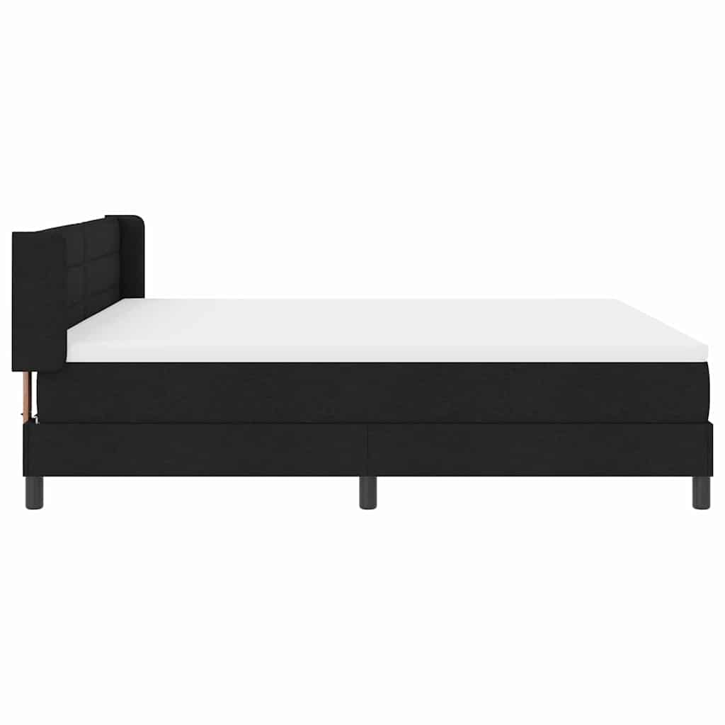 vidaXL Κρεβάτι με ελατήρια με στρώμα Μαύρο 200 x 180 cm ύφασμα