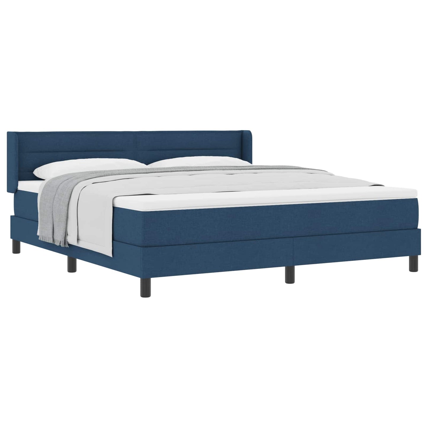 vidaXL Κρεβάτι με ελατήρια με κεφαλάρι Μπλε 200 x 180 cm ύφασμα