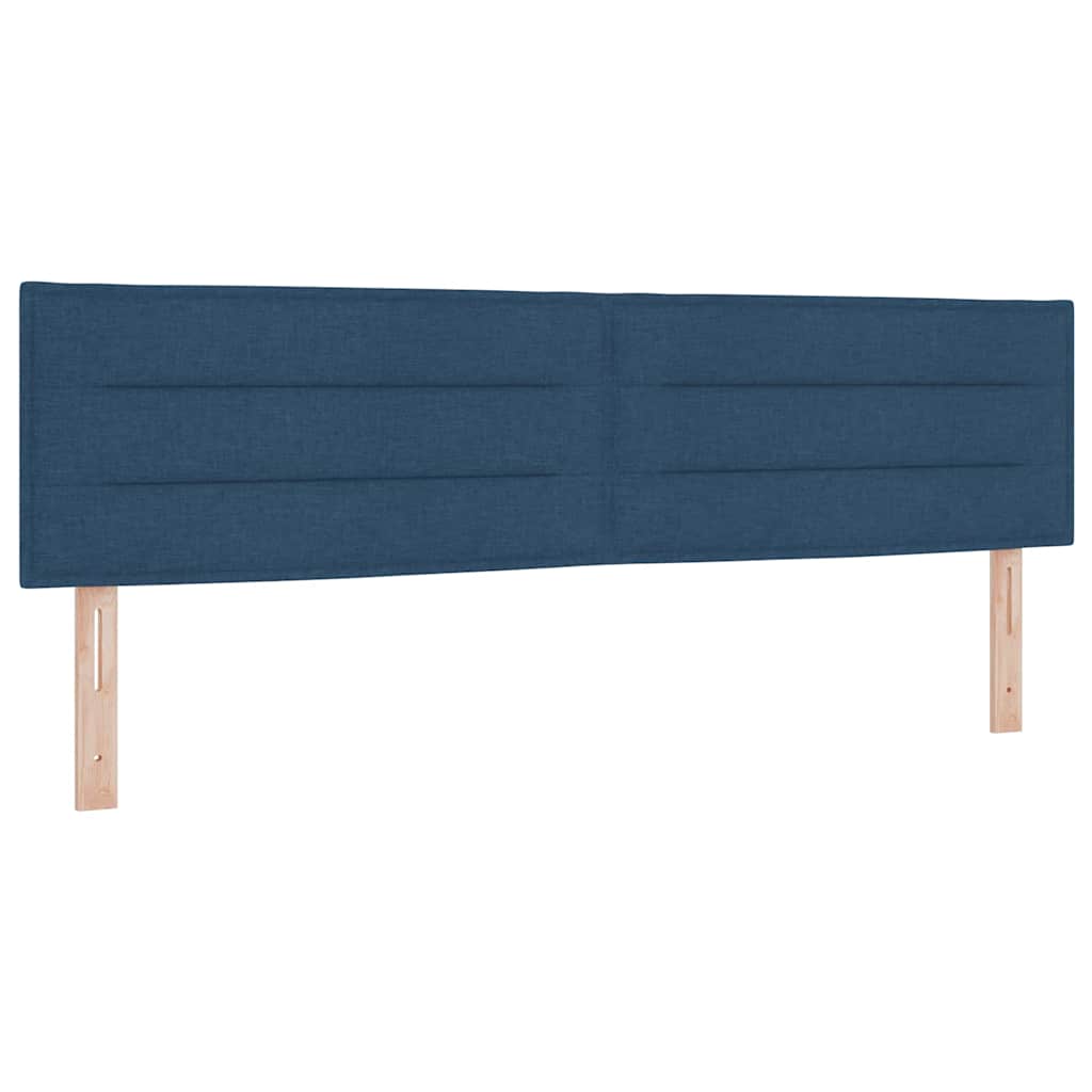 vidaXL Κρεβάτι με ελατήρια με κεφαλάρι Μπλε 200 x 180 cm ύφασμα