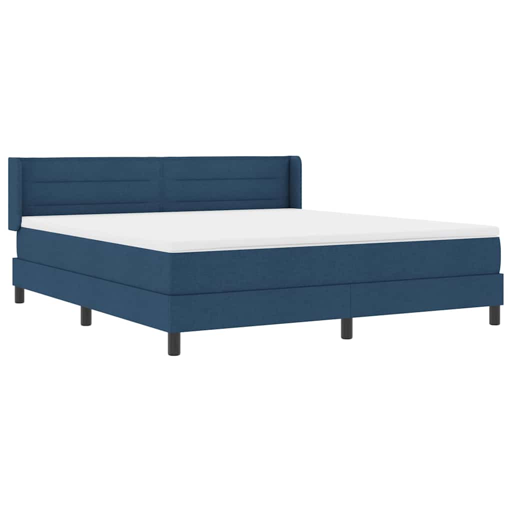 vidaXL Κρεβάτι με ελατήρια με κεφαλάρι Μπλε 200 x 180 cm ύφασμα