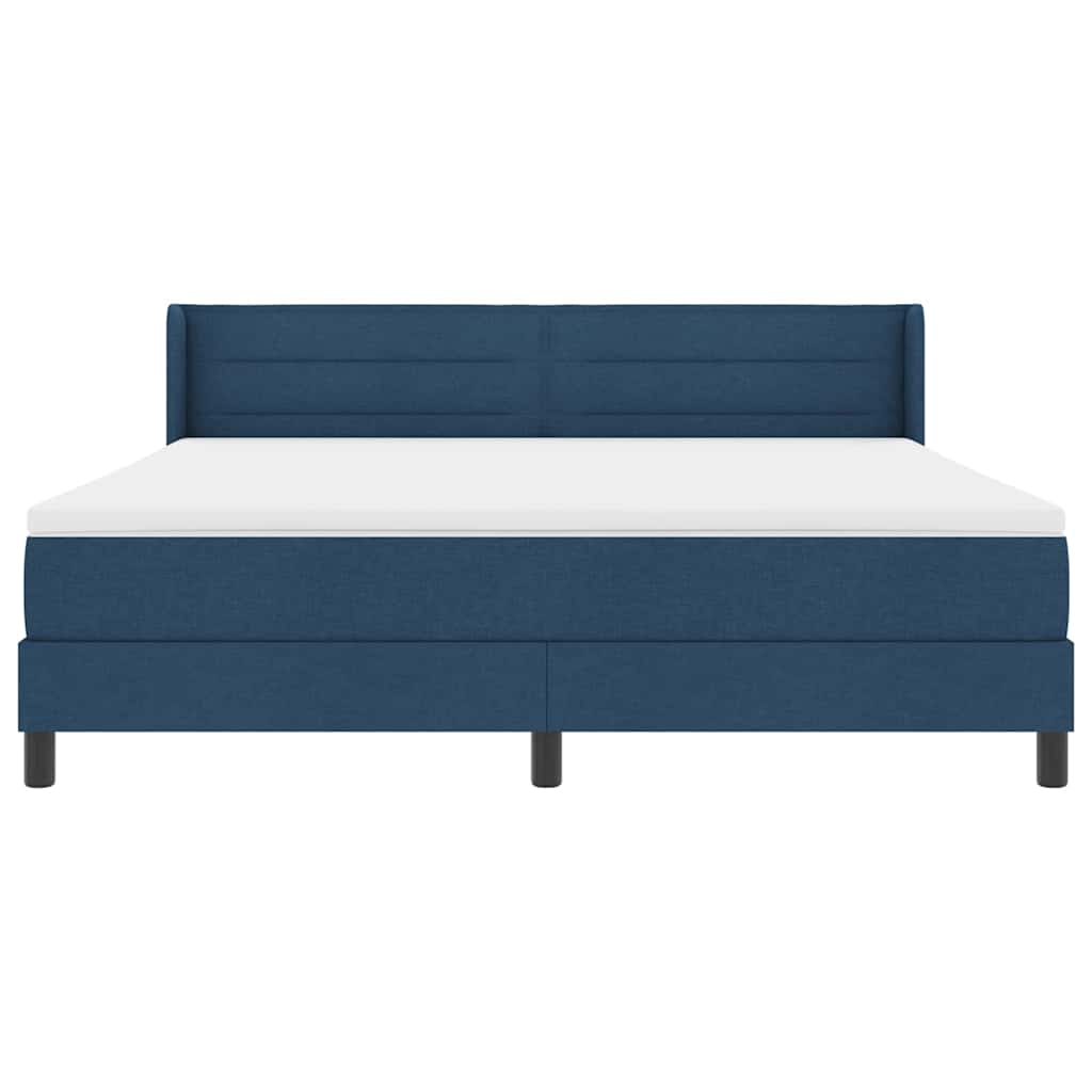 vidaXL Κρεβάτι με ελατήρια με κεφαλάρι Μπλε 200 x 180 cm ύφασμα