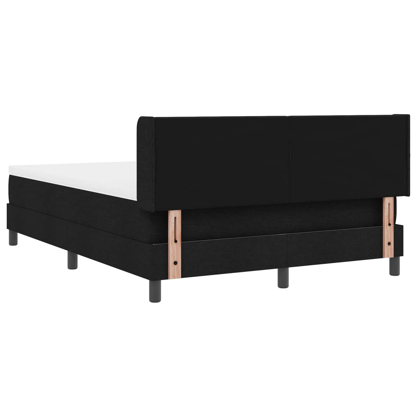 vidaXL Κρεβάτι με ελατήρια με κεφαλάρι Μαύρο 200 x 140 cm ύφασμα
