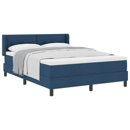 vidaXL Κρεβάτι με ελατήρια με κεφαλάρι Μπλε 200 x 140 cm ύφασμα