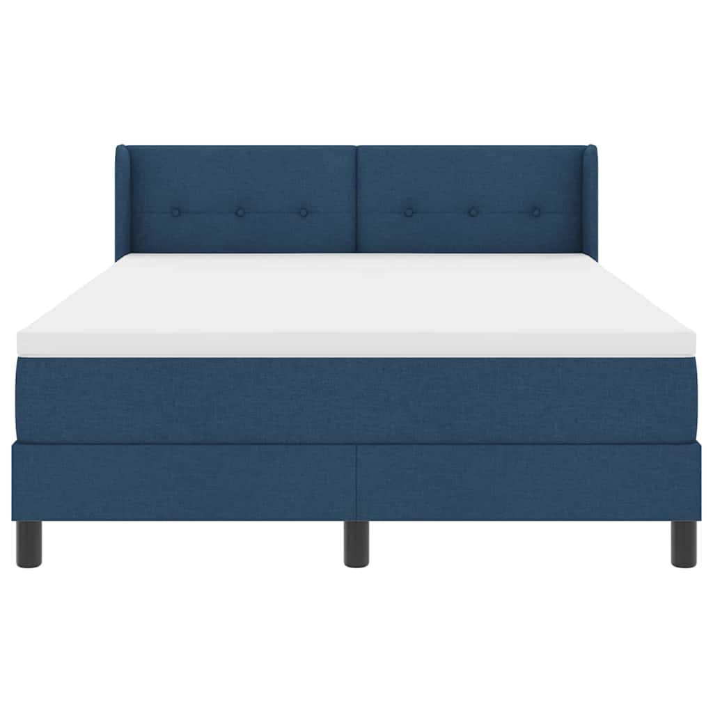 vidaXL Κρεβάτι με ελατήρια με κεφαλάρι Μπλε 200 x 140 cm ύφασμα