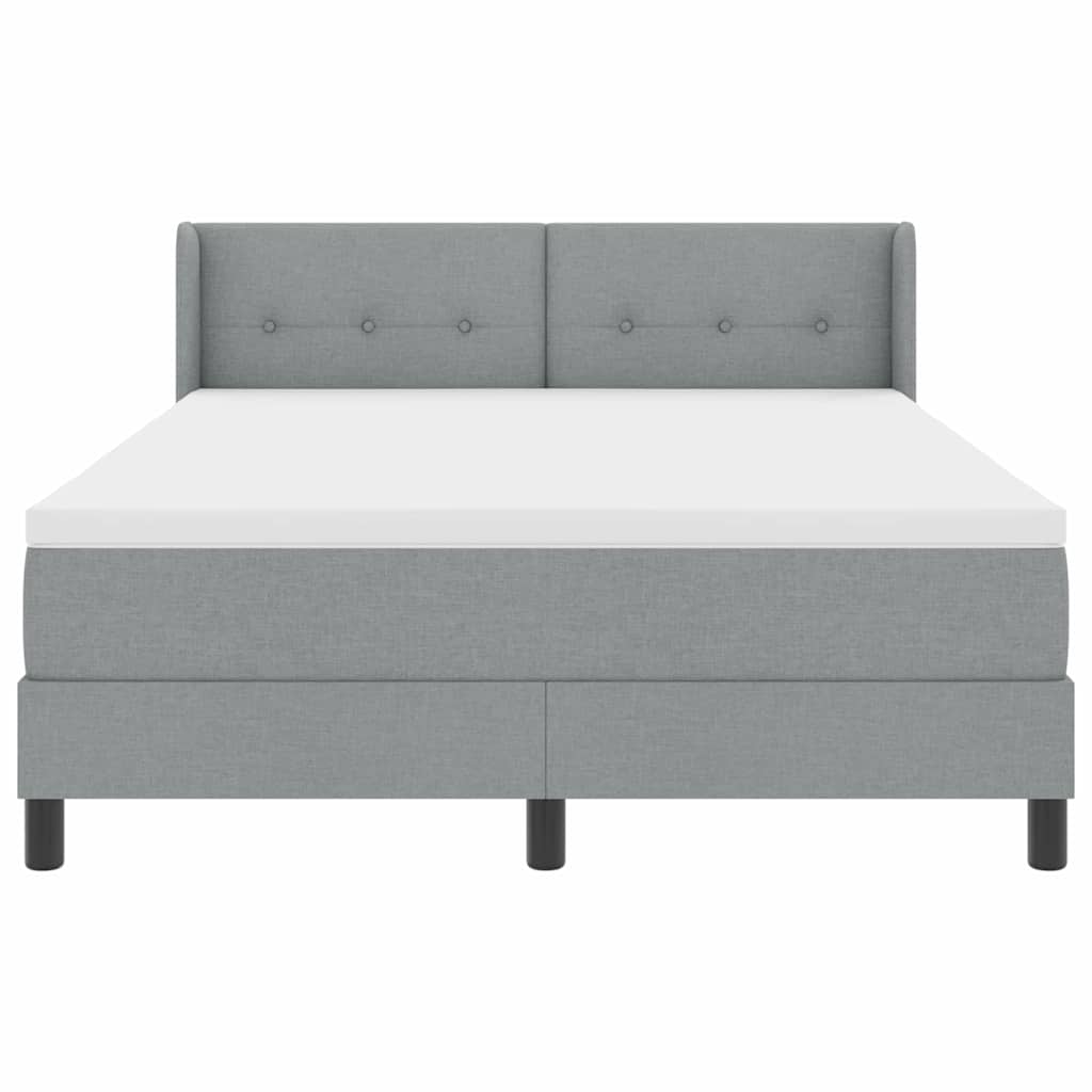 vidaXL Κρεβάτι με ελατήρια Ανοιχτό γκρι 200 x 160 εκατοστά ύφασμα