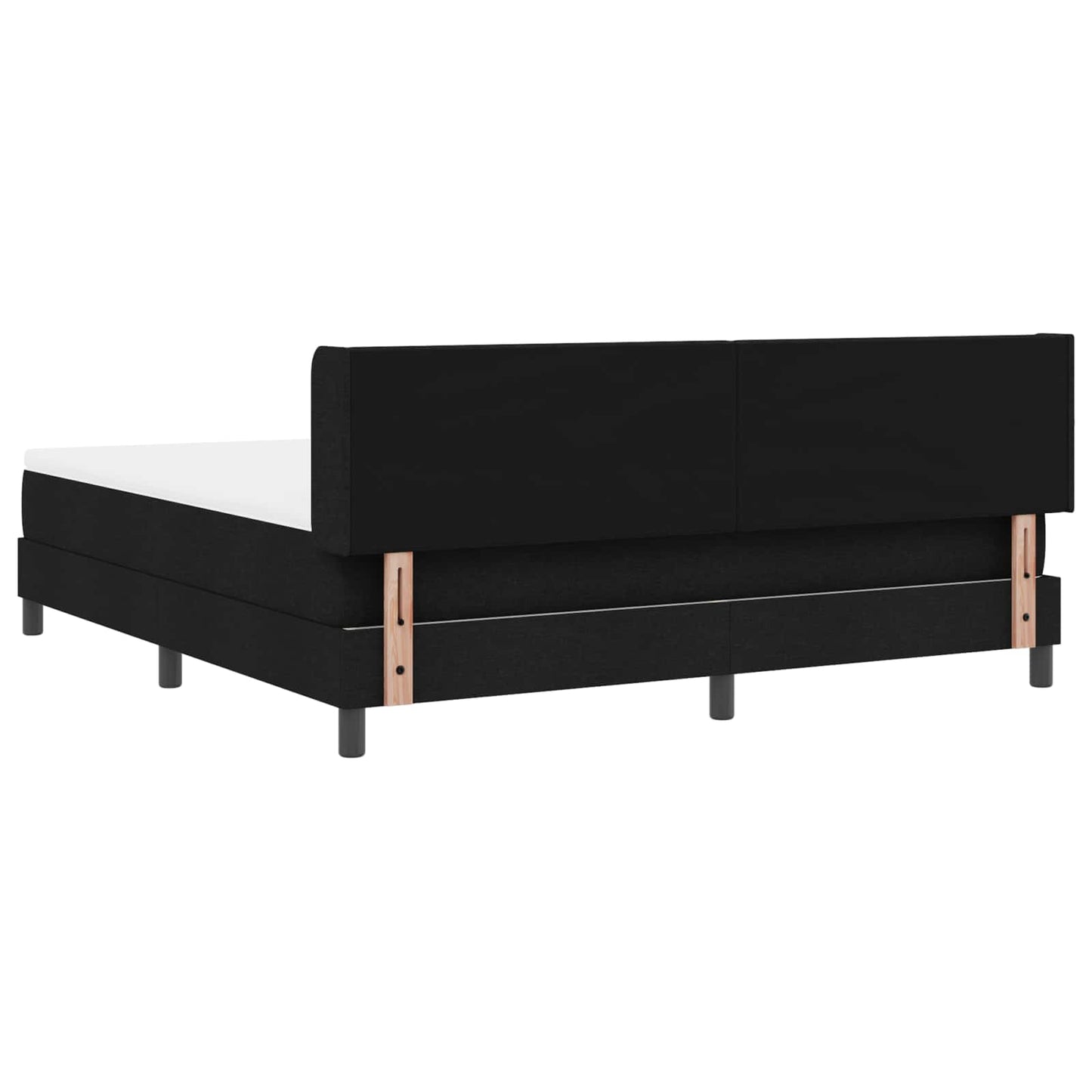 vidaXL Κρεβάτι με ελατήρια με κεφαλάρι Μαύρο 200 x 180 cm ύφασμα
