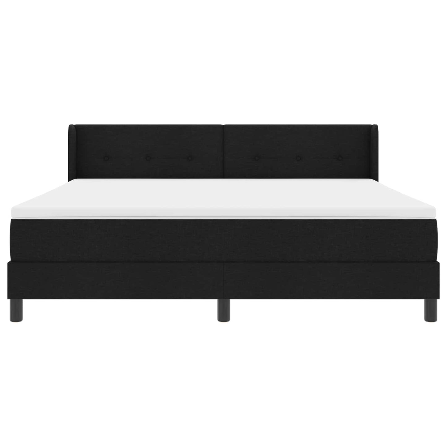 vidaXL Κρεβάτι με ελατήρια με κεφαλάρι Μαύρο 200 x 180 cm ύφασμα