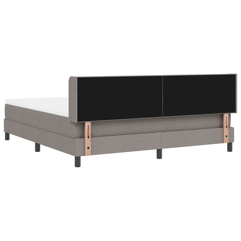 vidaXL Κρεβάτι με ελατήρια με στρώμα Taupe 200 x 180 cm ύφασμα