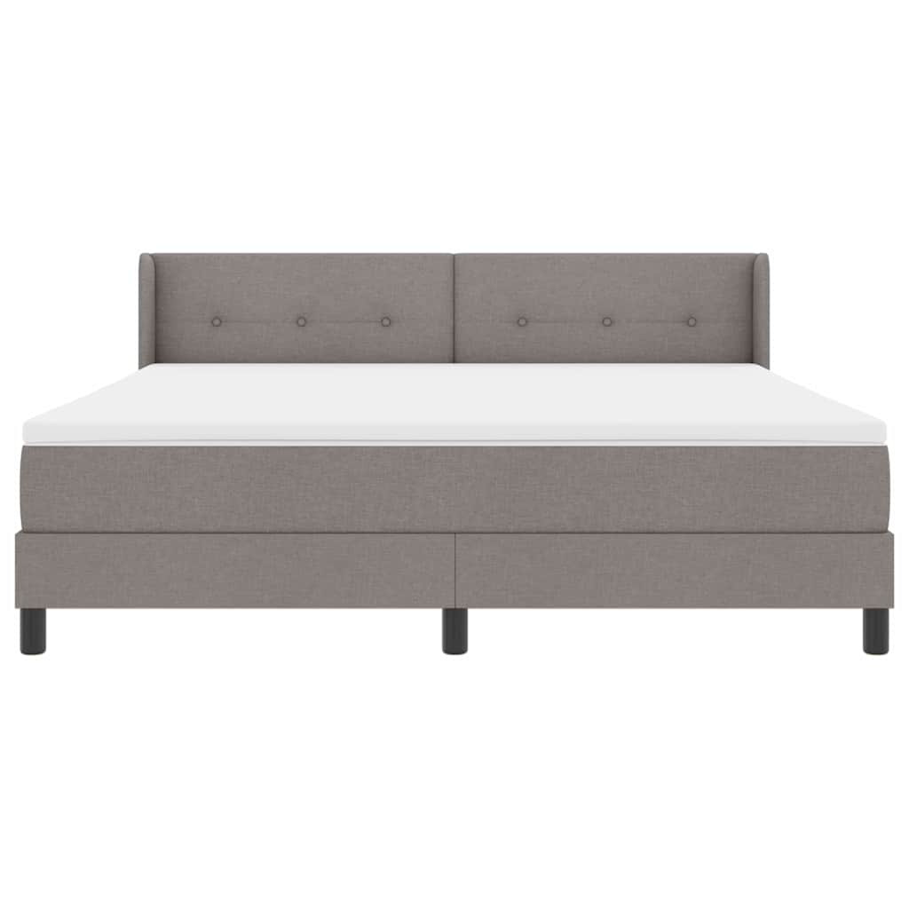 vidaXL Κρεβάτι με ελατήρια με στρώμα Taupe 200 x 180 cm ύφασμα