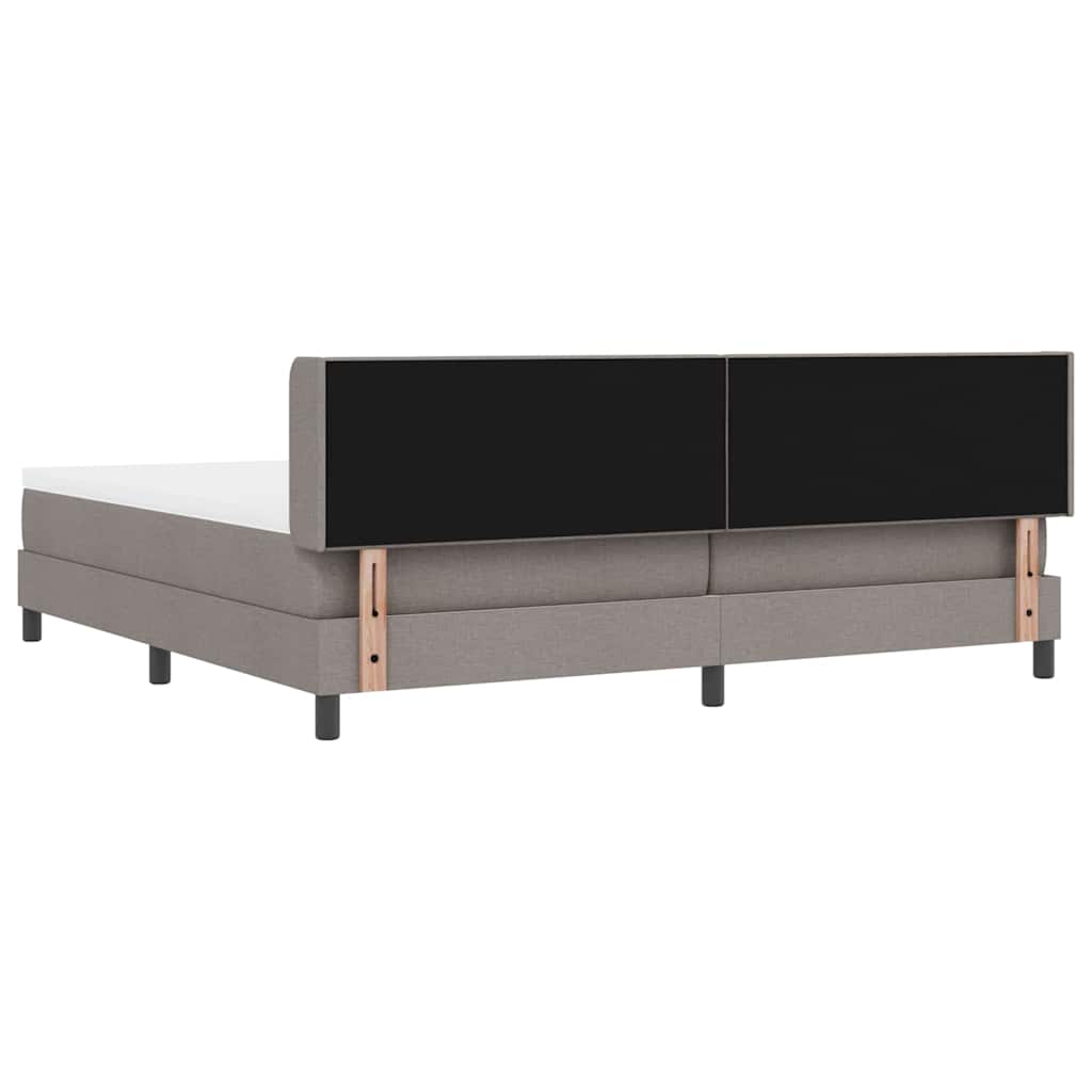vidaXL Κρεβάτι με ελατήρια με κεφαλάρι Taupe 200 x 200 cm ύφασμα