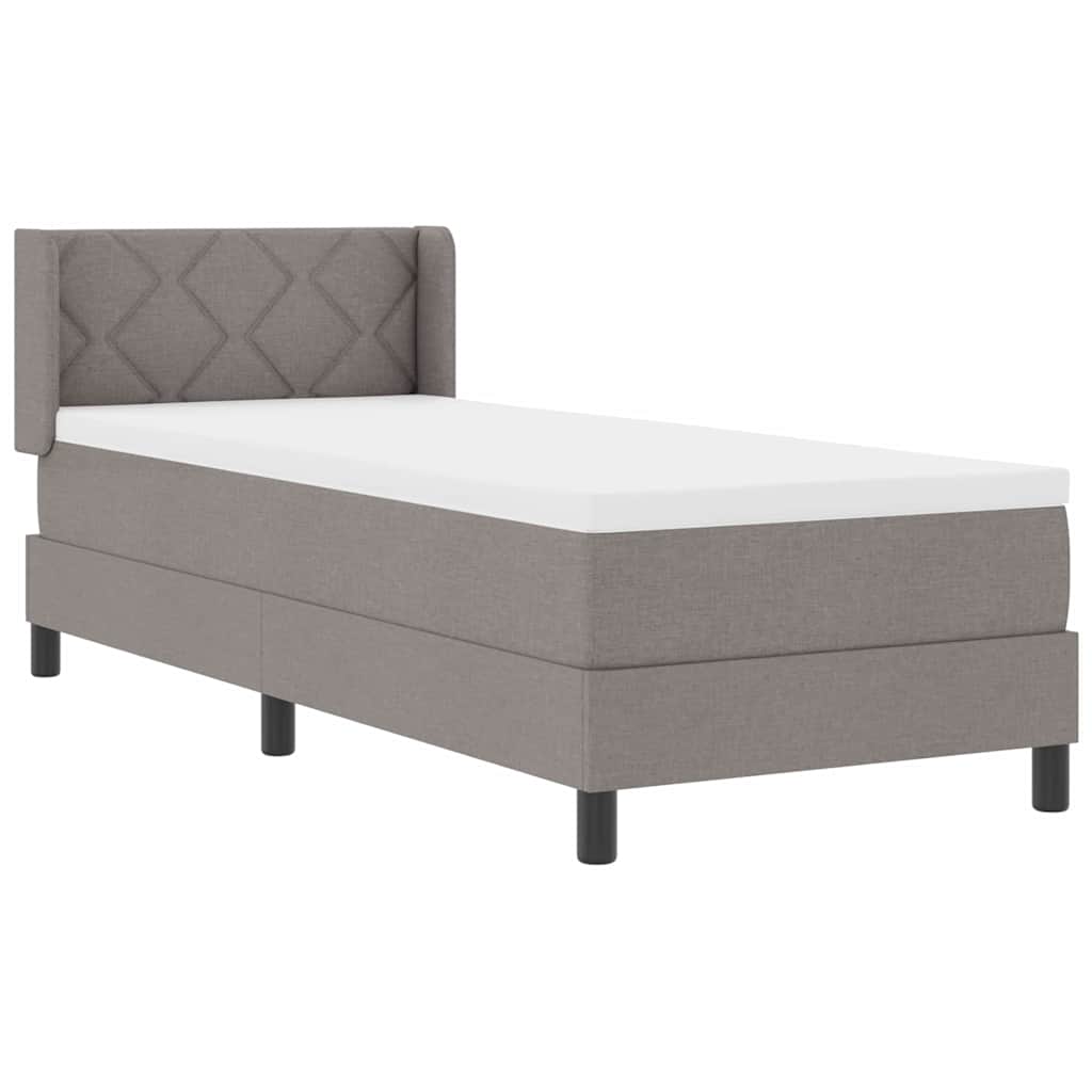 vidaXL Κρεβάτι με ελατήρια με κεφαλάρι Taupe 200 x 80 εκατοστά ύφασμα