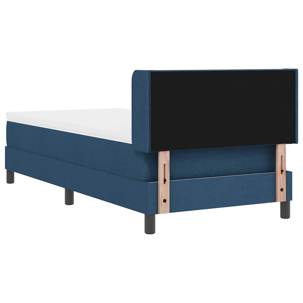 vidaXL Κρεβάτι με ελατήρια με κεφαλάρι Μπλε 190 x 90 cm ύφασμα