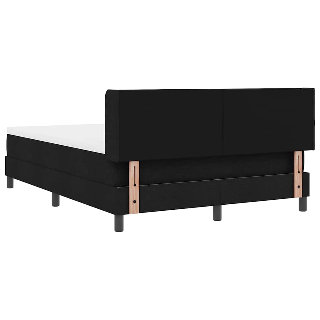 vidaXL Κρεβάτι με ελατήρια με κεφαλάρι Μαύρο 200 x 140 cm ύφασμα