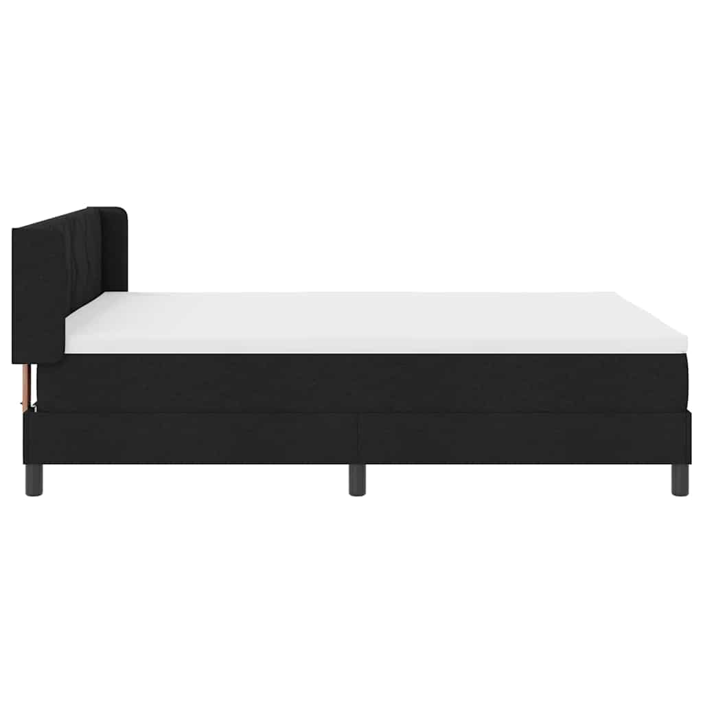 vidaXL Κρεβάτι με ελατήρια με κεφαλάρι Μαύρο 200 x 140 cm ύφασμα