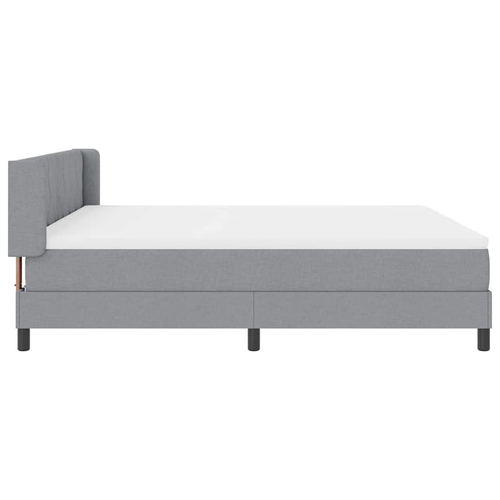vidaXL Κρεβάτι με ελατήρια Ανοιχτό γκρι 200 x 180 cm ύφασμα
