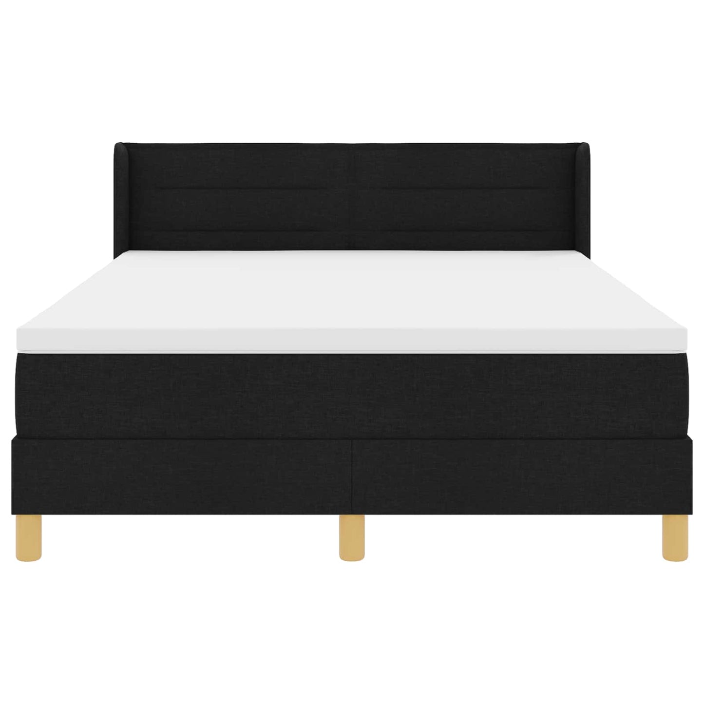 vidaXL Κρεβάτι με ελατήρια με στρώμα Μαύρο 200 x 140 cm ύφασμα