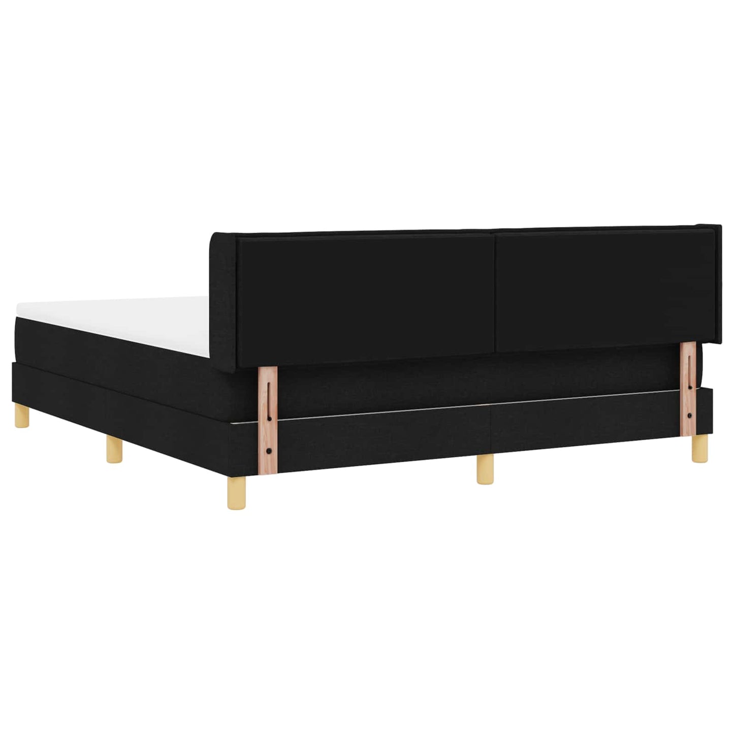 vidaXL Κρεβάτι με ελατήρια με στρώμα Μαύρο 200 x 180 cm ύφασμα