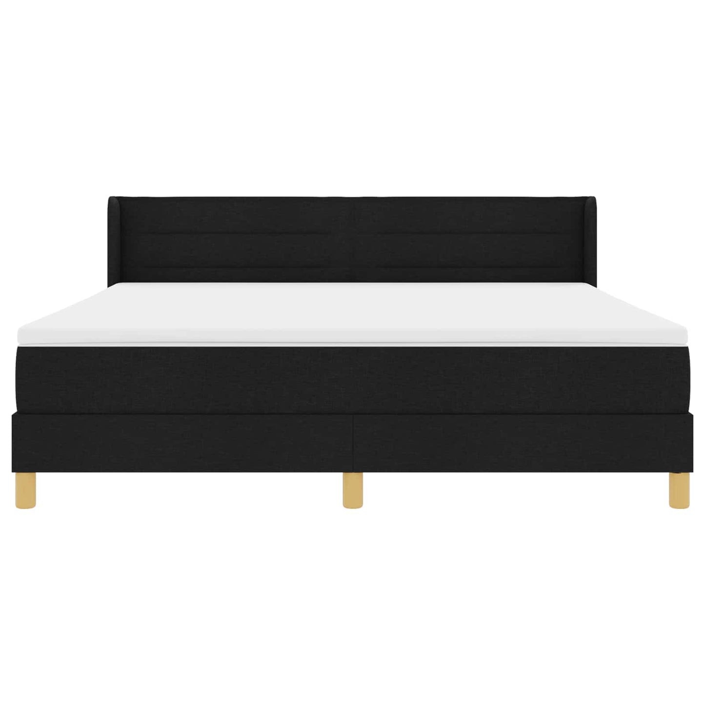vidaXL Κρεβάτι με ελατήρια με στρώμα Μαύρο 200 x 180 cm ύφασμα