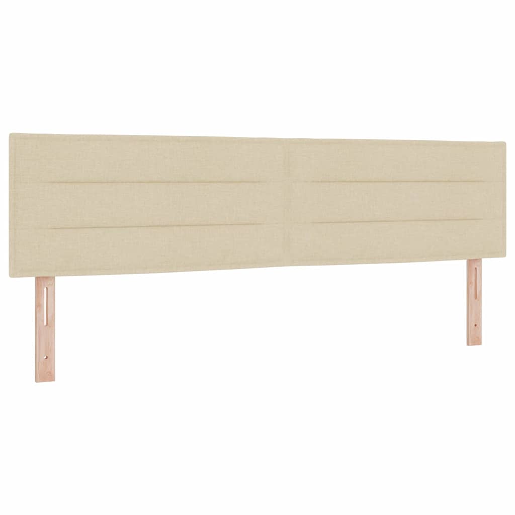 vidaXL Κρεβάτι με ελατήρια με στρώμα Κρεμ 200 x 180 cm ύφασμα