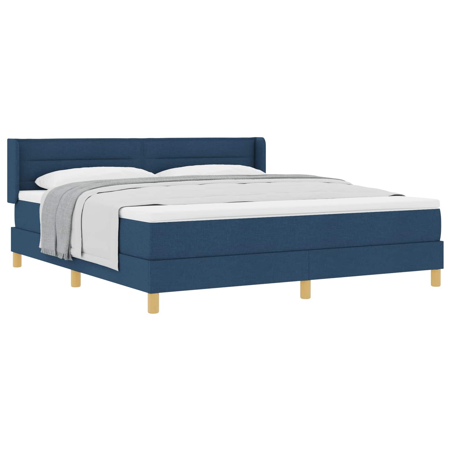 vidaXL Κρεβάτι με ελατήρια με στρώμα Μπλε 200 x 180 cm ύφασμα