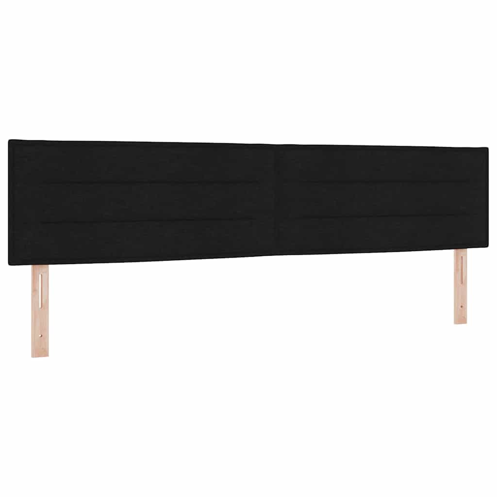 vidaXL Κρεβάτι με ελατήρια με στρώμα Μαύρο 200 x 200 cm ύφασμα