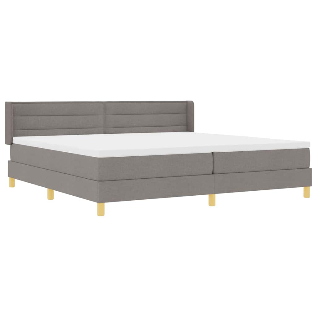 vidaXL Κρεβάτι με ελατήρια με στρώμα Taupe 200 x 200 cm ύφασμα