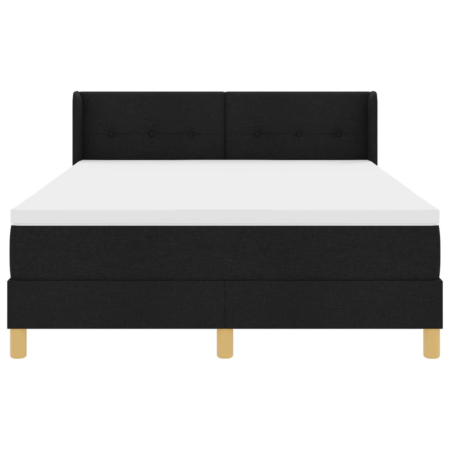 vidaXL Κρεβάτι με ελατήρια με κεφαλάρι Μαύρο 200 x 140 cm ύφασμα