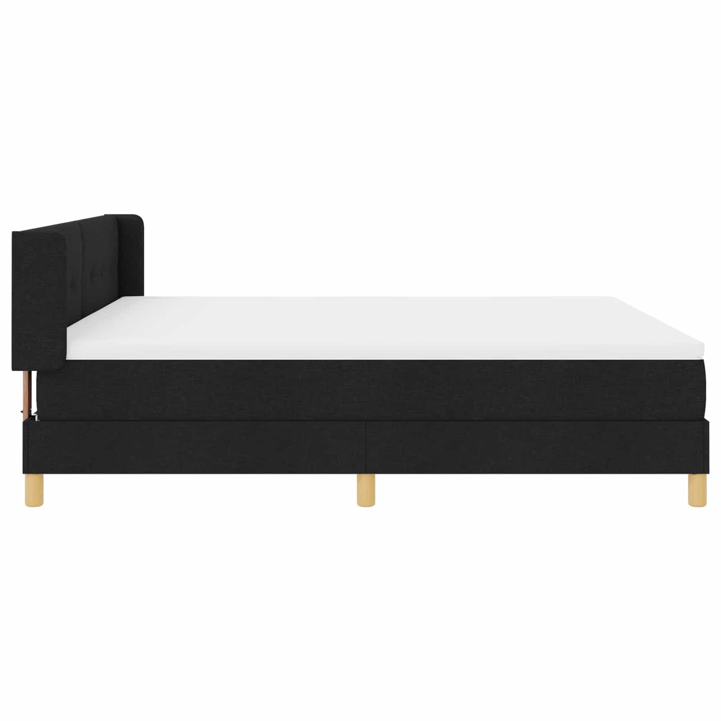 vidaXL Κρεβάτι με ελατήρια με κεφαλάρι Μαύρο 200 x 180 cm ύφασμα