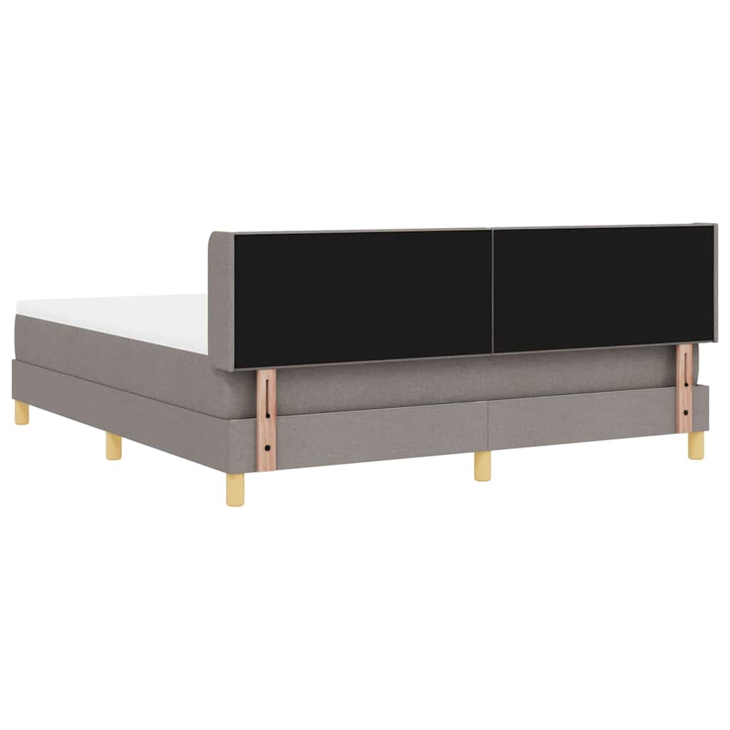 vidaXL Κρεβάτι με Ελατήρια με στρώμα Taupe 180 x 200 cm ύφασμα