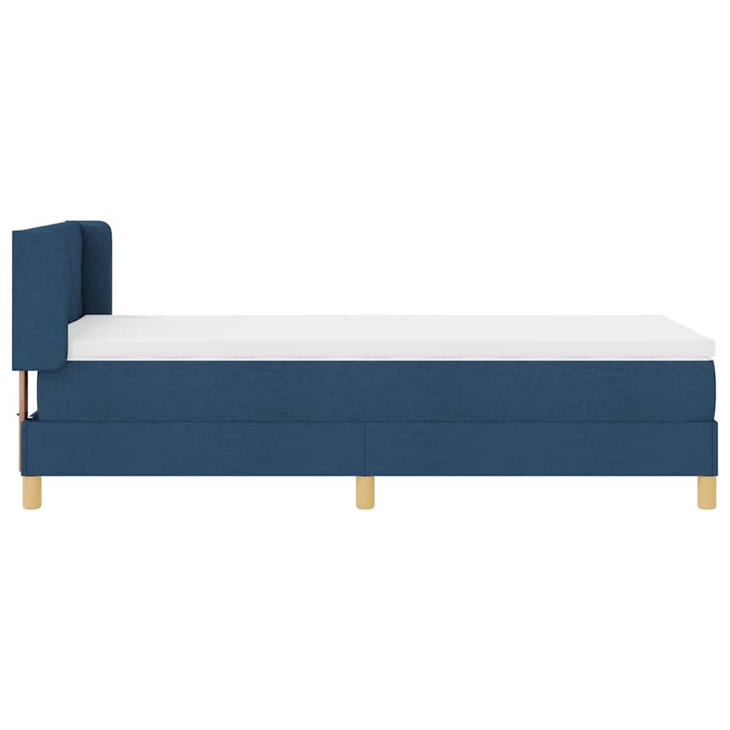 vidaXL Κρεβάτι με ελατήρια με κεφαλάρι Μπλε 200 x 100 cm ύφασμα