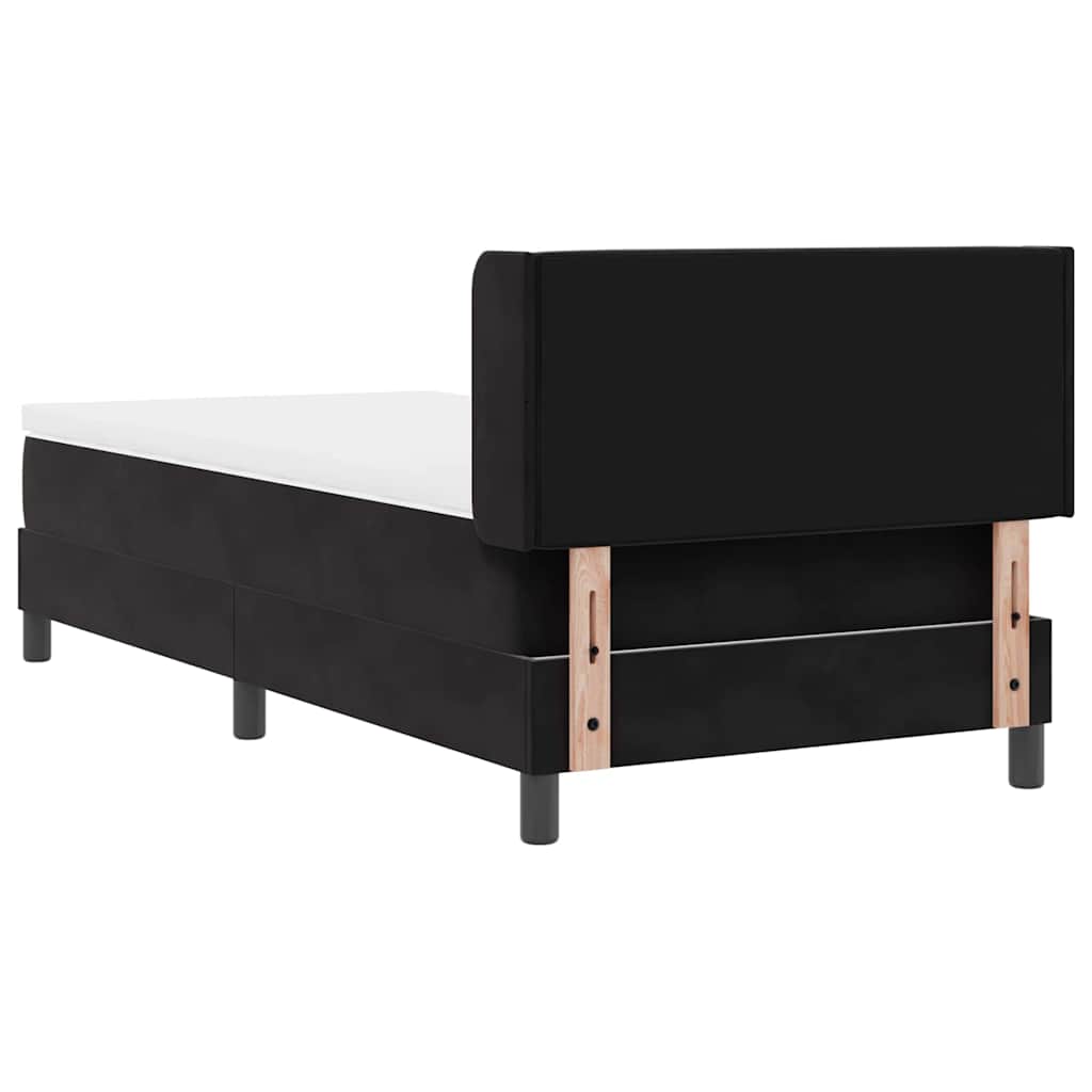 vidaXL Κρεβάτι με ελατήρια με κεφαλάρι Μαύρο 200 x 100 cm Βελούδο