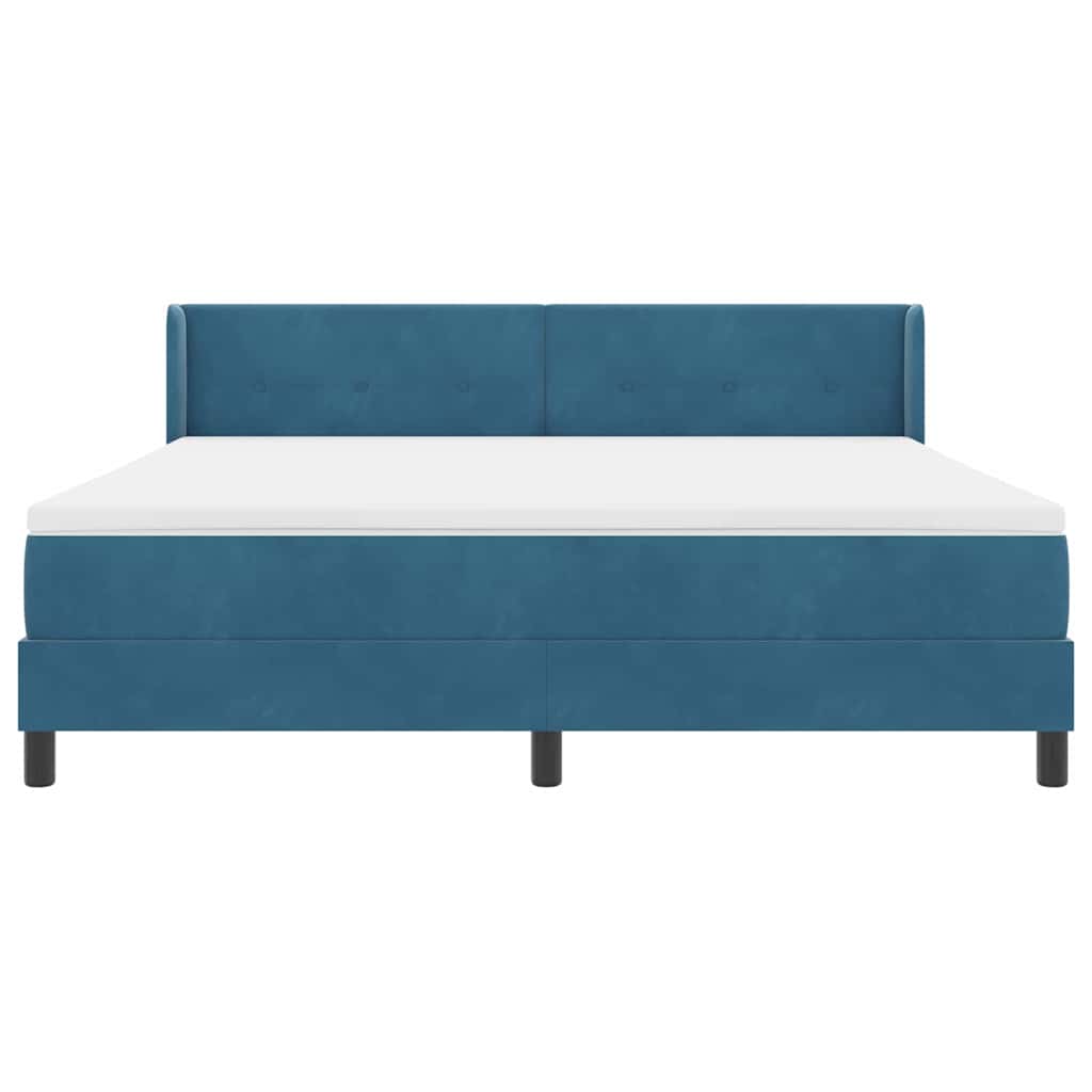vidaXL Κρεβάτι με ελατήρια Σκούρο Μπλε 200 x 180 cm Βελούδο