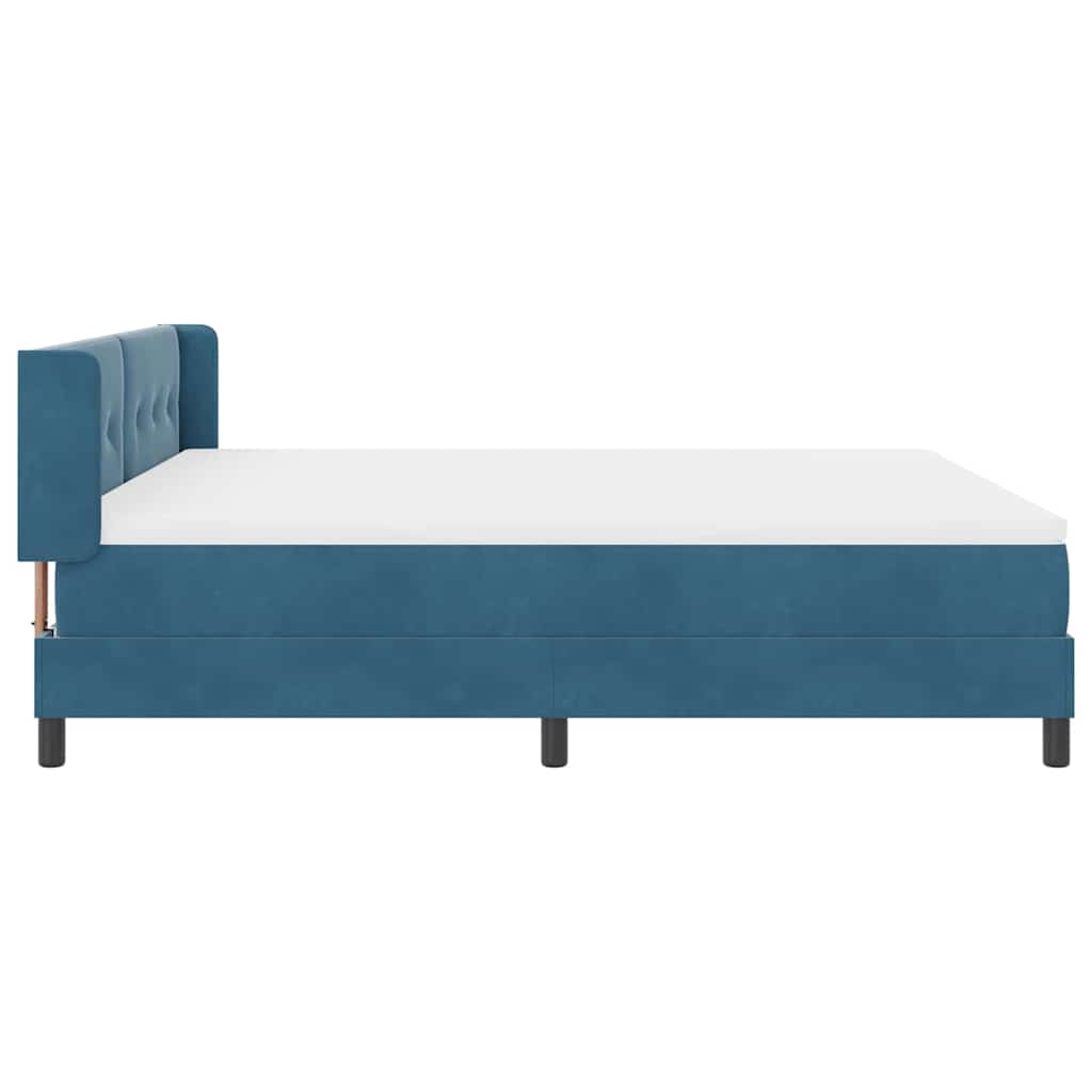vidaXL Κρεβάτι με ελατήρια Σκούρο Μπλε 200 x 180 cm Βελούδο