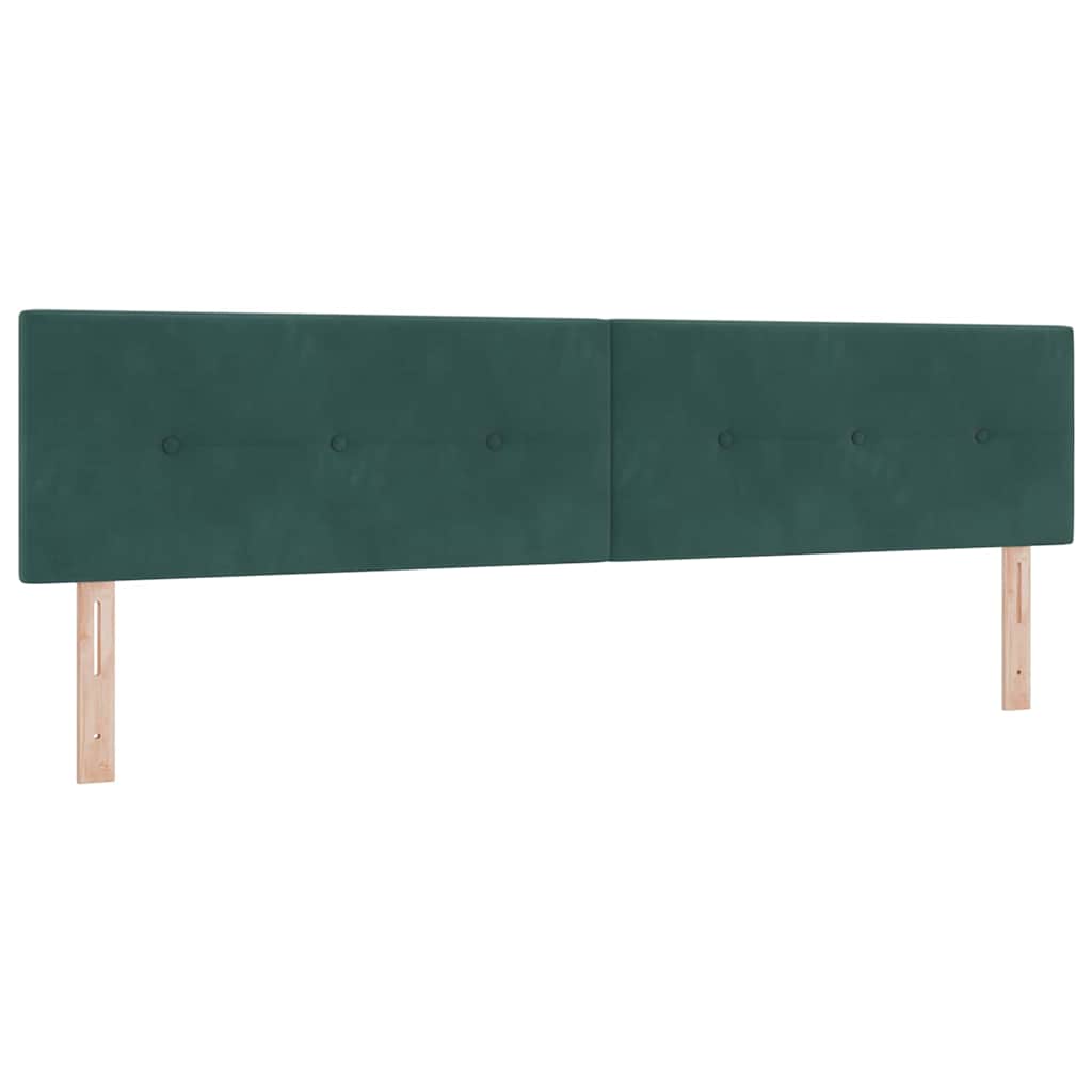vidaXL Κρεβάτι με ελατήρια Σκούρο Πράσινο 200 x 200 cm Βελούδο