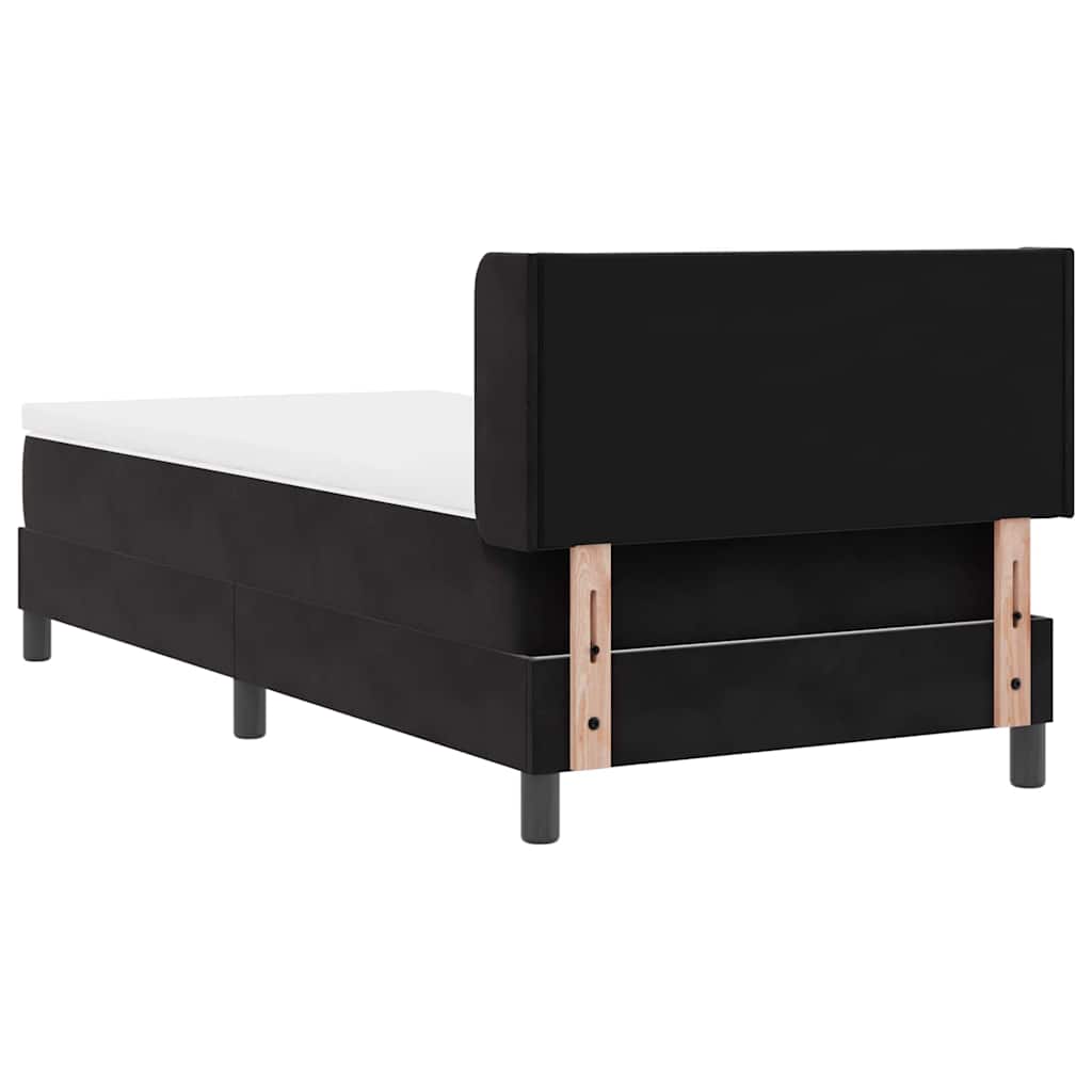 vidaXL Κρεβάτι με ελατήρια με κεφαλάρι Μαύρο 200 x 100 cm Βελούδο